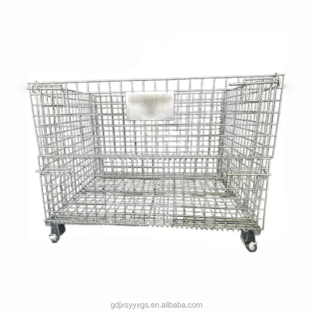 Hot Sale Wholesale Heavy Duty Galvanized Warehouse Folding Metal Steel High Quality Wire Mesh Stackable Storage Bin
Hot Sale Wholesale Heavy Duty Galvanized Warehouse Folding Metal Steel High Quality Wire Mesh Stackable Storage Bin
