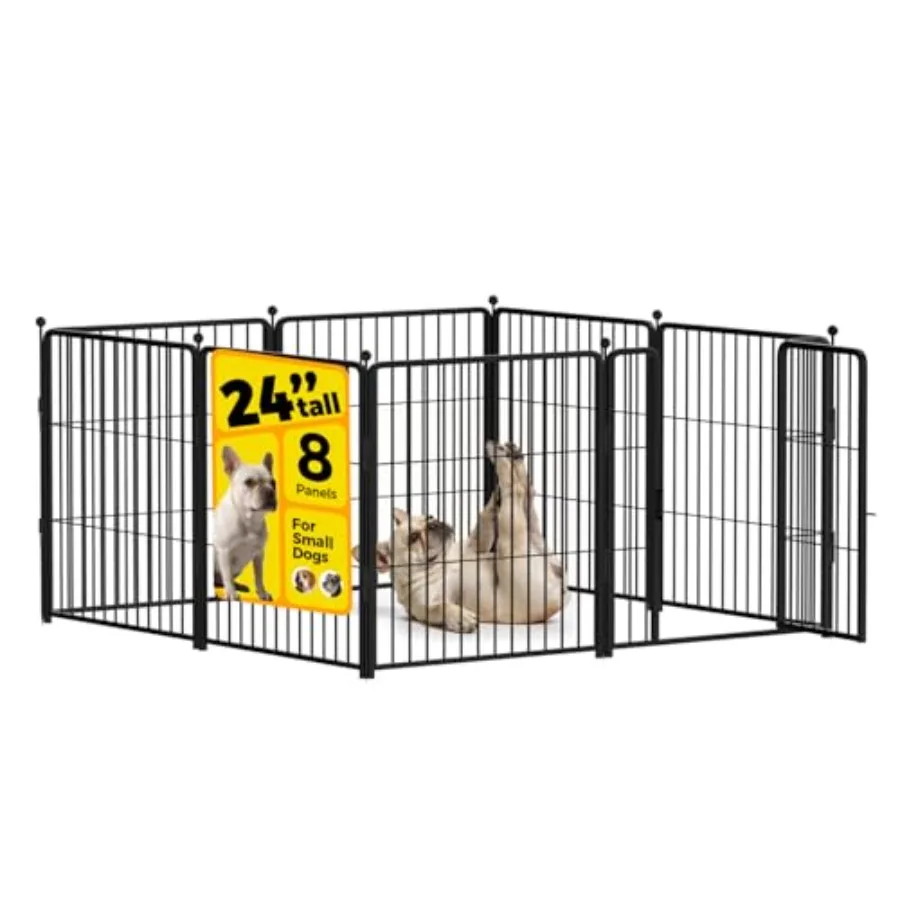 Dog Playpen 2 inch for Indoor and Outdoor Use Heavy-Duty Metal Pet Fence with Ground Stakes Rounded Ball Tops for Safety Stable
Dog Playpen 2 inch for Indoor and Outdoor Use Heavy-Duty Metal Pet Fence with Ground Stakes Rounded Ball Tops for Safety Stable