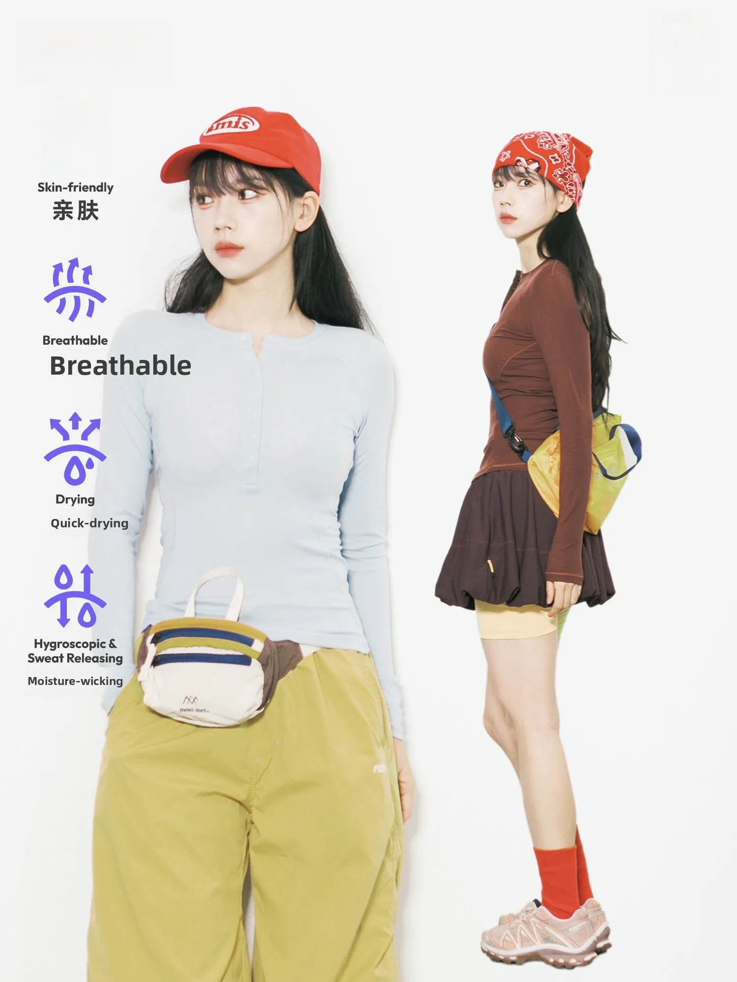 RCDB Silk Lyocell Henry Long Sleeve T-Shirt Women's Slim Fit Quick Dry Yoga Fitness Top Breathable Sportswear Citywalk Running
RCDB Silk Lyocell Henry Long Sleeve T-Shirt Women's Slim Fit Quick Dry Yoga Fitness Top Breathable Sportswear Citywalk Running