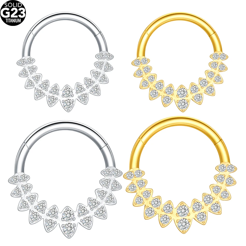 1PC 16G Septum Clicker Nose Rings Hoop G23 Titanium Dainty CZ Leaf Hinged Segment Ring Septum Piercing Daith Rook Conch Jewelry
1PC 16G Septum Clicker Nose Rings Hoop G23 Titanium Dainty CZ Leaf Hinged Segment Ring Septum Piercing Daith Rook Conch Jewelry