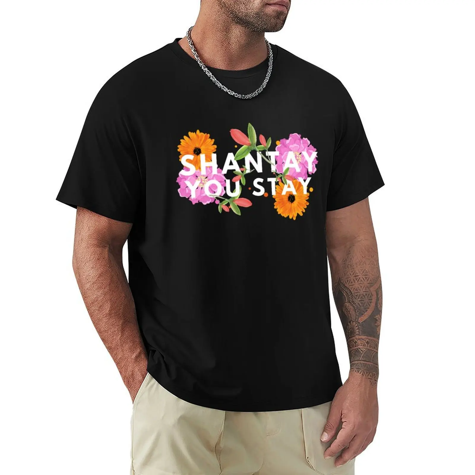 Shantay You Stay (с цветочным принтом) - белая футболка, базовая однотонная футболка на все сезоны
Shantay You Stay (с цветочным принтом) - белая футболка, базовая однотонная футболка на все сезоны