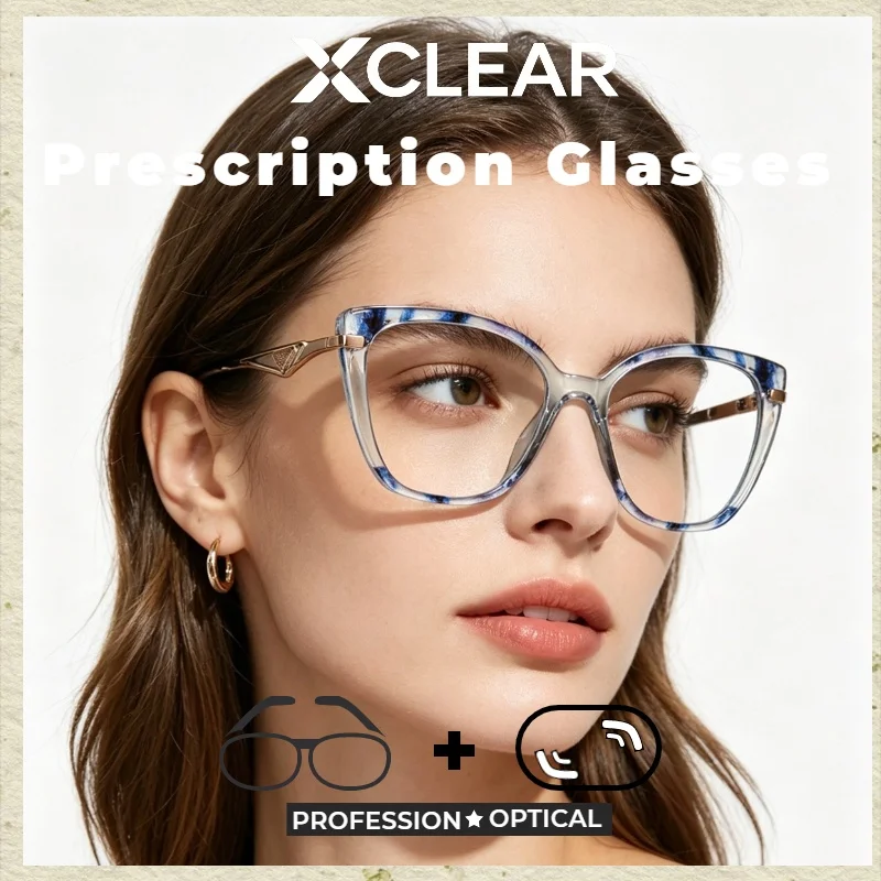 Xclear New Fashion Cateye Frame Myopia Prescription Glasses Currents High Quality Anti Blue Light Progressive Optical Eyeware
Xclear New Fashion Cateye Frame Myopia Prescription Glasses Currents High Quality Anti Blue Light Progressive Optical Eyeware