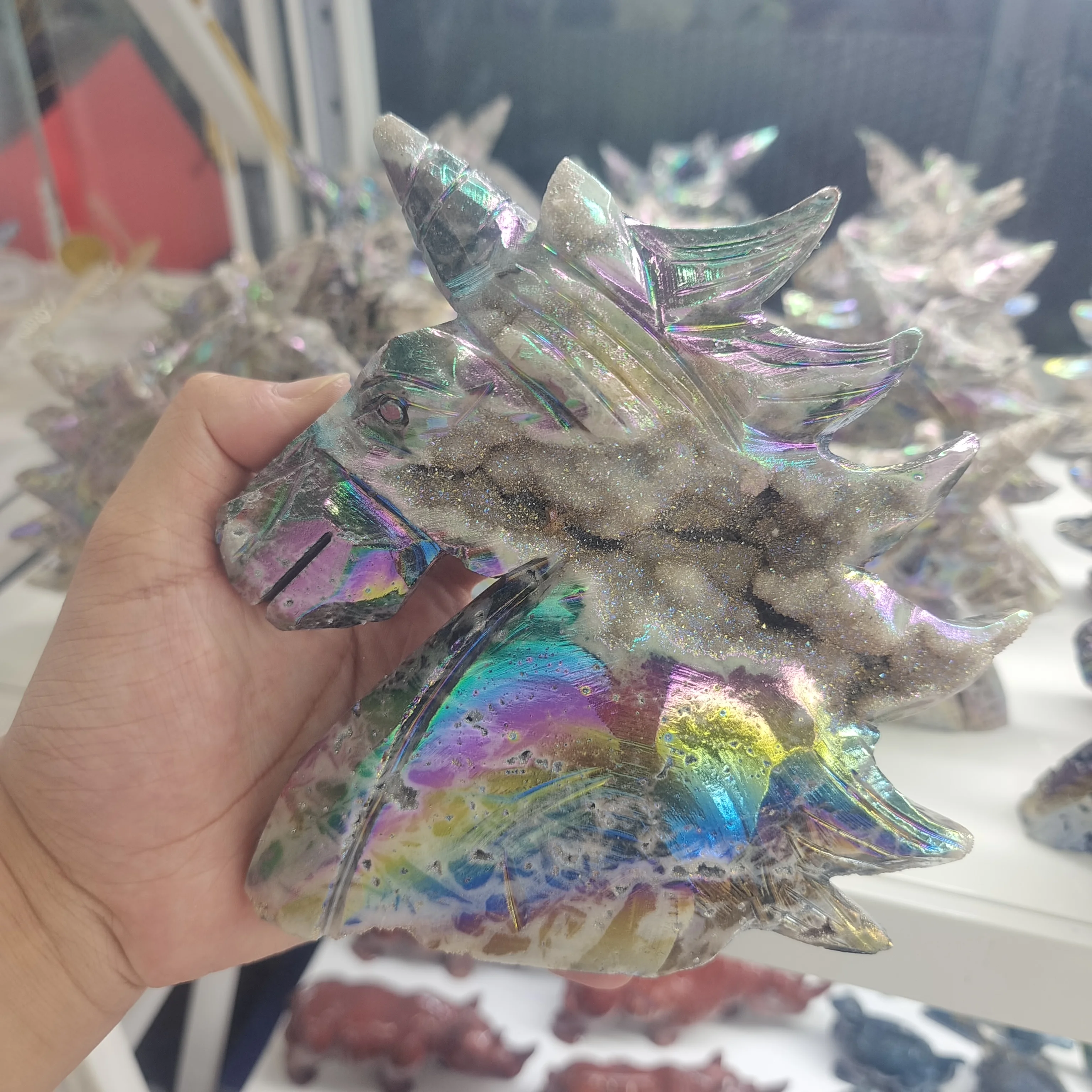 170 мм натуральный кристалл Drusy Единорог Гальваническая пластина Sphalerite красочный Восстанавливающий Кристалл Рейки украшение для дома офиса
170 мм натуральный кристалл Drusy Единорог Гальваническая пластина Sphalerite красочный Восстанавливающий Кристалл Рейки украшение для дома офиса