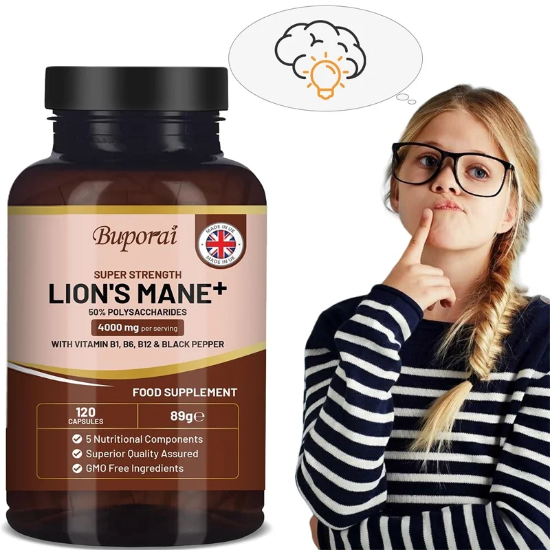 Lions Mane Mushroom Supplement 4000mg - Supports Cognitive Health, Boosts Brain Function, and Strengthens The Immune System
Lions Mane Mushroom Supplement 4000mg - Supports Cognitive Health, Boosts Brain Function, and Strengthens The Immune System