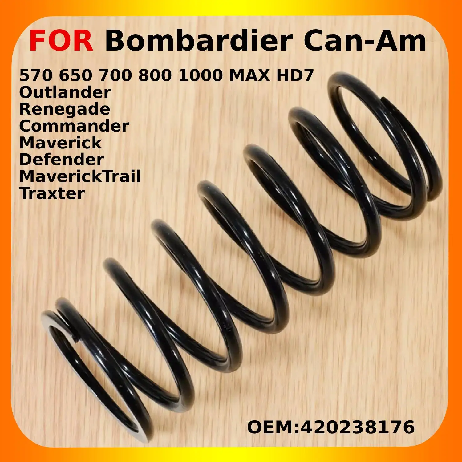 Fits for Bombardier Can-Am Outlander 570 650 700 800 1000MAX EFI STD XT XMR L DPS XT Renegade Brake Pedal Spring OEM:420238176
Fits for Bombardier Can-Am Outlander 570 650 700 800 1000MAX EFI STD XT XMR L DPS XT Renegade Brake Pedal Spring OEM:420238176