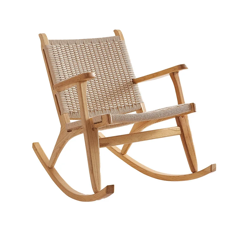 Solid wood rocking chair simple rattan rocking chair casual rattan balcony lazy rope furniture pure handmade
Solid wood rocking chair simple rattan rocking chair casual rattan balcony lazy rope furniture pure handmade