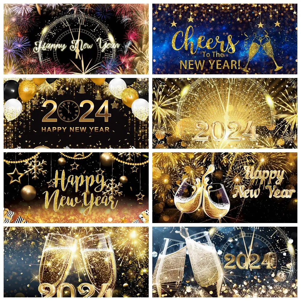 2024 New Year Backdrop for Photography Balloons Fireworks Champagne Family Party Celebrate Decor Background Customized Props 
2024 New Year Backdrop for Photography Balloons Fireworks Champagne Family Party Celebrate Decor Background Customized Props