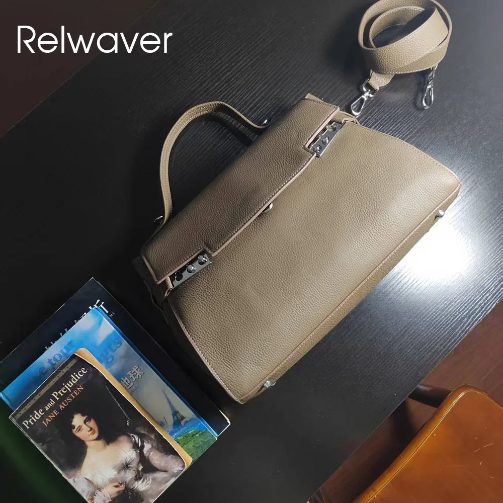 Relwaver женская сумка через плечо из натуральной кожи, сумка-мессенджер 2021, осень-зима, большая вместительная сумка почтальона, серая ручная сумка
Relwaver женская сумка через плечо из натуральной кожи, сумка-мессенджер 2021, осень-зима, большая вместительная сумка почтальона, серая ручная сумка