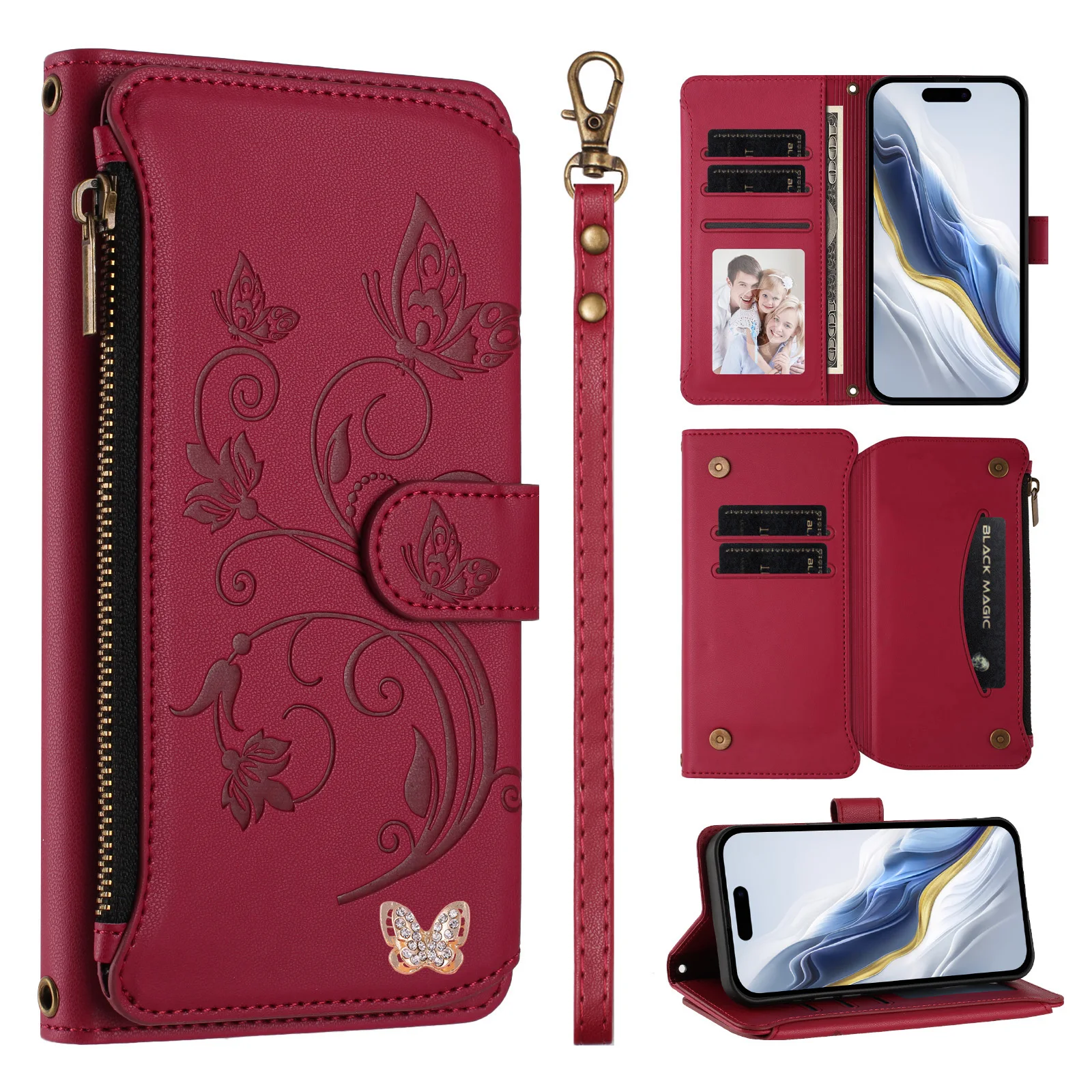 Wrist Zipper Wallet Case for TCL 60R 60 50 Nxtpaper 40R 40 30T 30Z 30 20R Wireless Charging Leather Multi 5 Cards Flip Cover
Wrist Zipper Wallet Case for TCL 60R 60 50 Nxtpaper 40R 40 30T 30Z 30 20R Wireless Charging Leather Multi 5 Cards Flip Cover