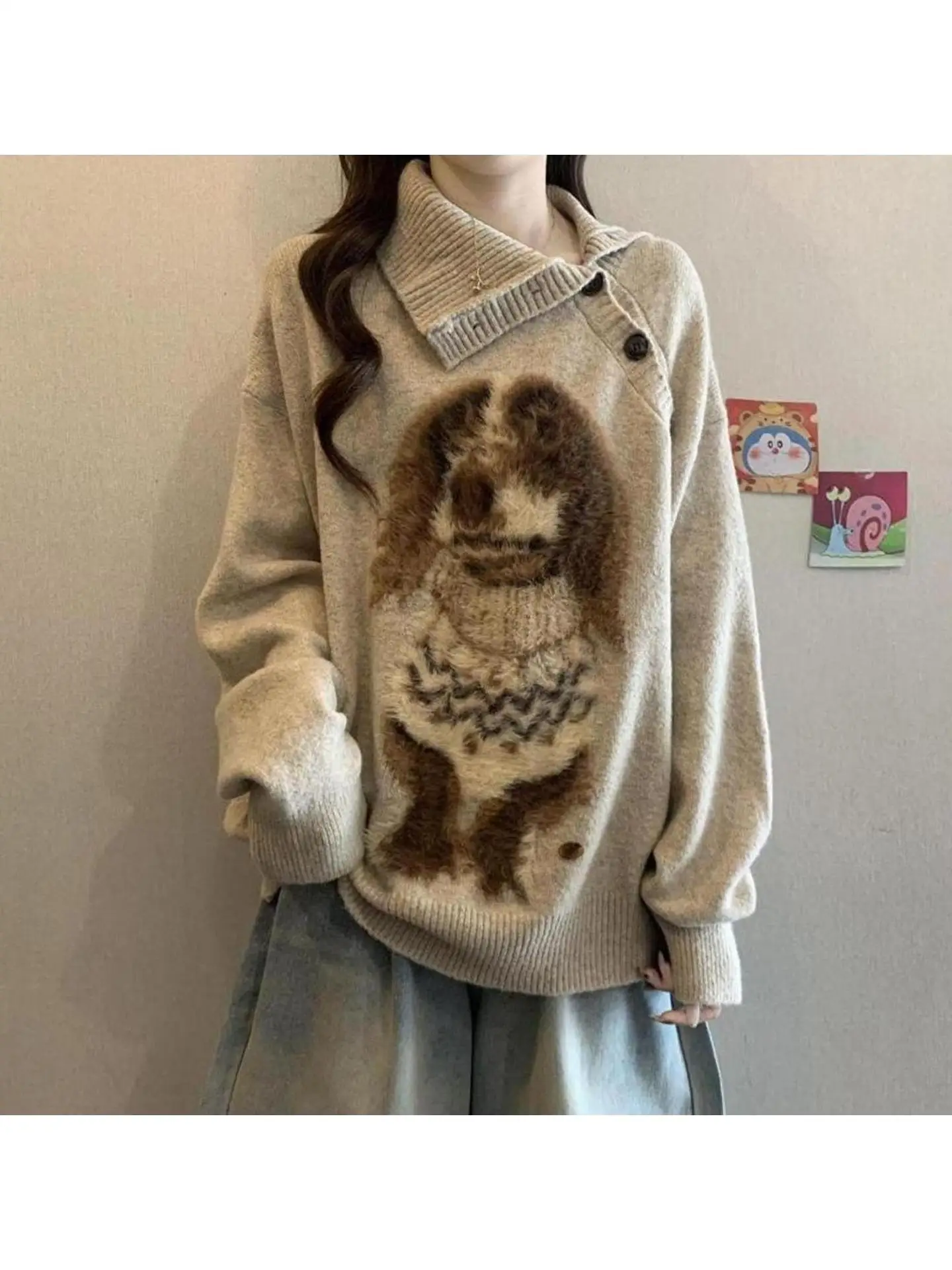 Women's High Collar Embroidered Knitwear Loose Fit Inner Wear Autumn Winter New Style Casual Loose Slimming Top Coat
Women's High Collar Embroidered Knitwear Loose Fit Inner Wear Autumn Winter New Style Casual Loose Slimming Top Coat