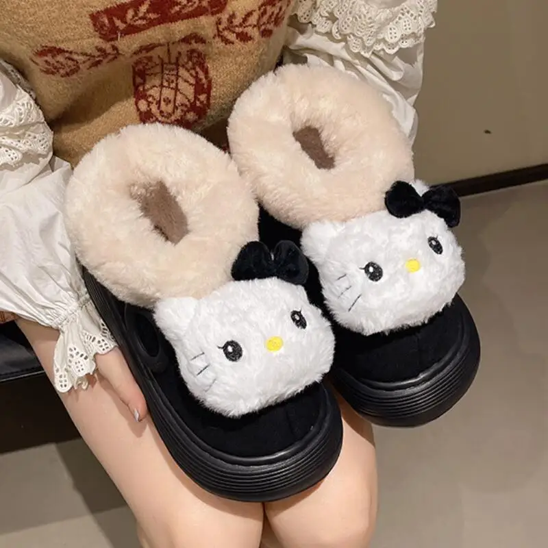 Women's Hello Kitty Plush Snow Boots Warm Lined Shoes Fashion Kawaii Cartoon Indoor & Outdoor Winter Shoes for Daily Wearing
Women's Hello Kitty Plush Snow Boots Warm Lined Shoes Fashion Kawaii Cartoon Indoor & Outdoor Winter Shoes for Daily Wearing