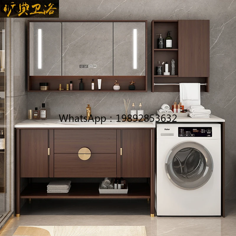 B1 rock slab washing machine cabinet solid wood bathroom balcony washing and hand washbasin integrated cabinet
B1 rock slab washing machine cabinet solid wood bathroom balcony washing and hand washbasin integrated cabinet