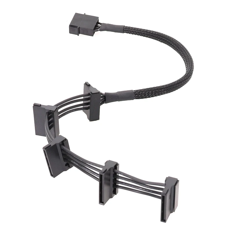 High Quality 1 Pcs Practical Durable PC Server 4 pins IDE Molex 1 to 5 SATA Power Cable Adapter Splitter Cables 18AWG Black 40cm
High Quality 1 Pcs Practical Durable PC Server 4 pins IDE Molex 1 to 5 SATA Power Cable Adapter Splitter Cables 18AWG Black 40cm