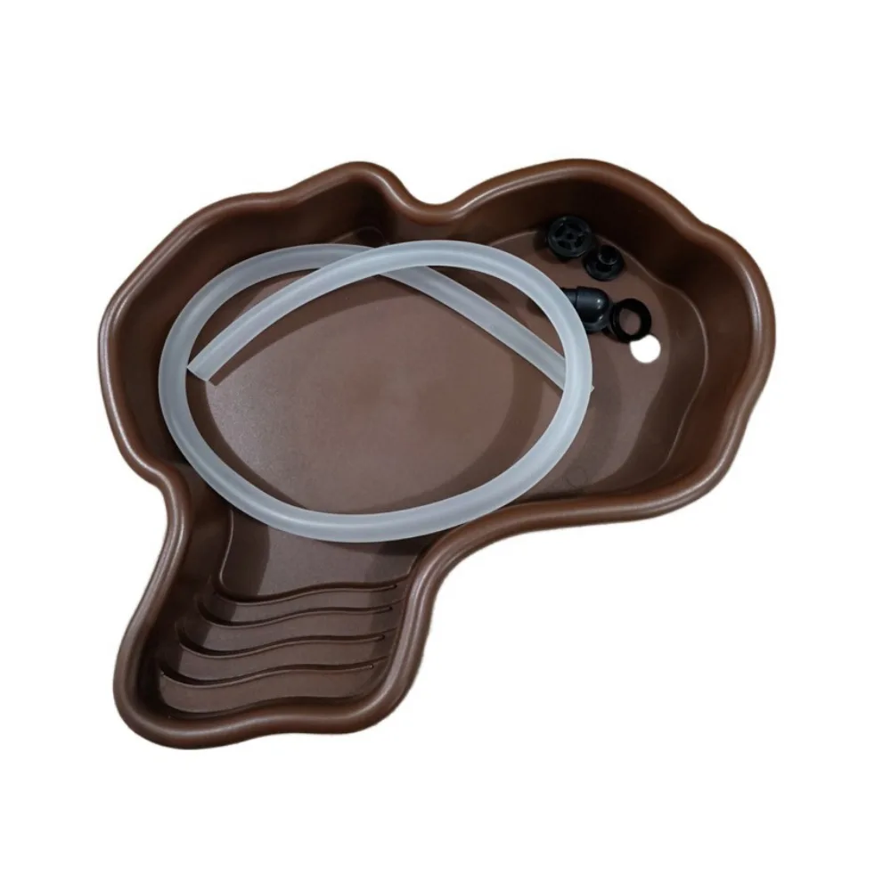 Ramp Turtle Bathtub Brown Plastic Tortoise Bath Dish with Drainage Holes Reptile Bathing Pool For Turtle Gecko Frog
Ramp Turtle Bathtub Brown Plastic Tortoise Bath Dish with Drainage Holes Reptile Bathing Pool For Turtle Gecko Frog