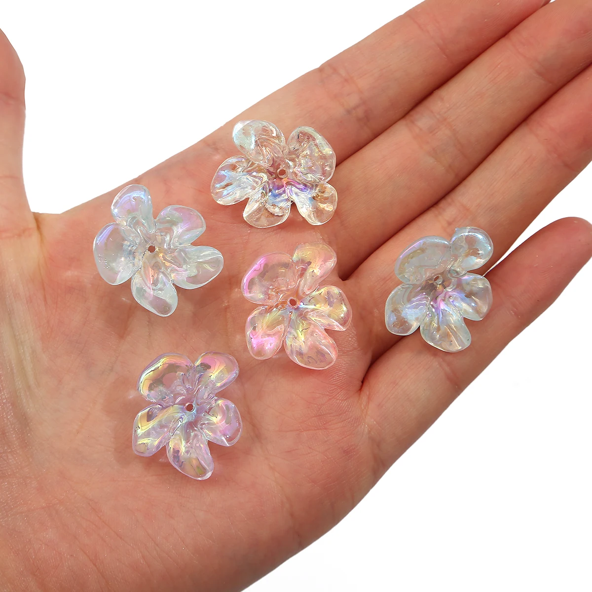24X20mm 4pcs Acrylic Flower Petals Spacer Beads Clear Aurora Beads for DIY Earrings Handmade Hairpin Jewelry Accessories
24X20mm 4pcs Acrylic Flower Petals Spacer Beads Clear Aurora Beads for DIY Earrings Handmade Hairpin Jewelry Accessories