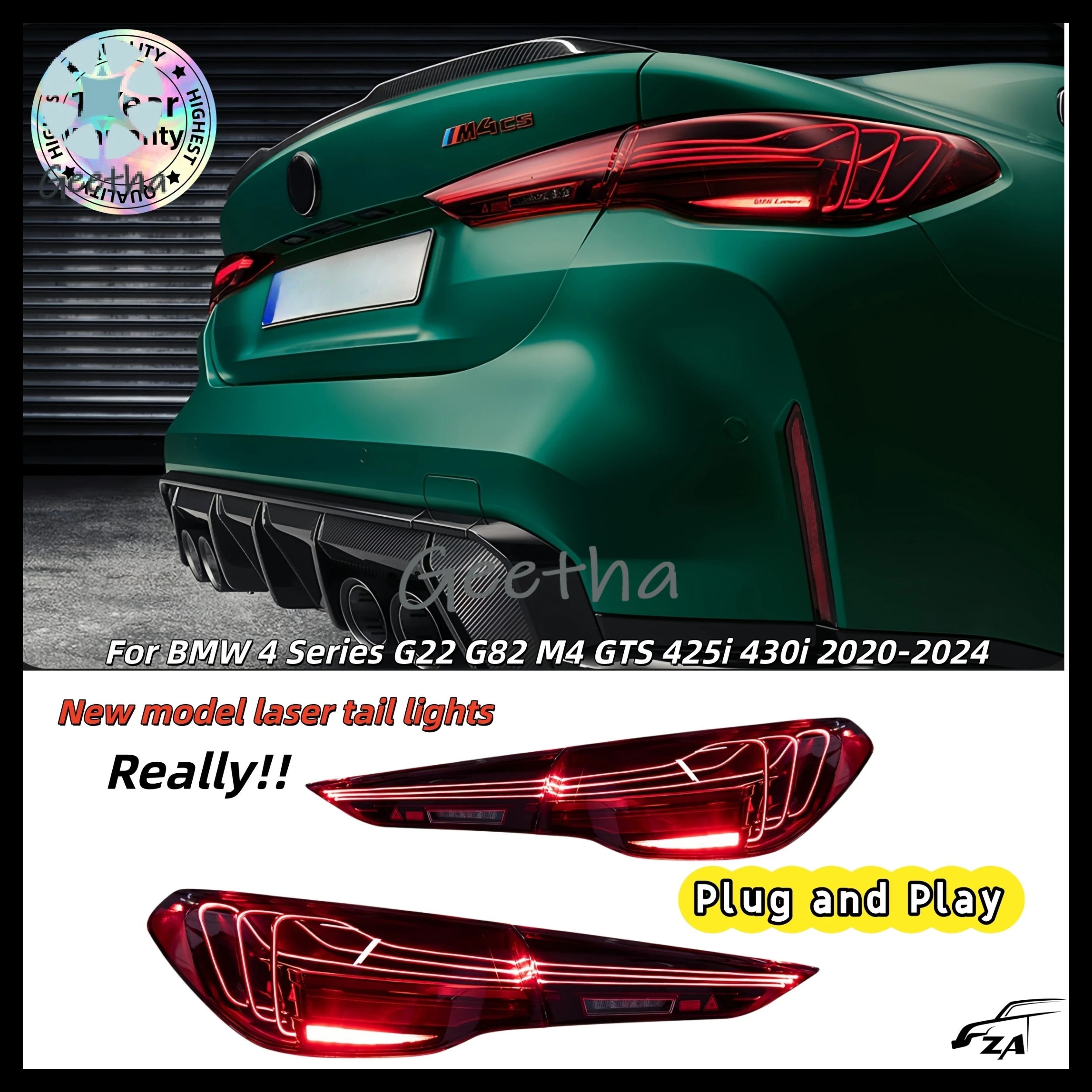 For 2026 Model New Laser Tail Lights Applicable To 2020-2024 for BMW G22 G82 M4 GTS 425i 430i High-Performance LED Taillights
For 2026 Model New Laser Tail Lights Applicable To 2020-2024 for BMW G22 G82 M4 GTS 425i 430i High-Performance LED Taillights