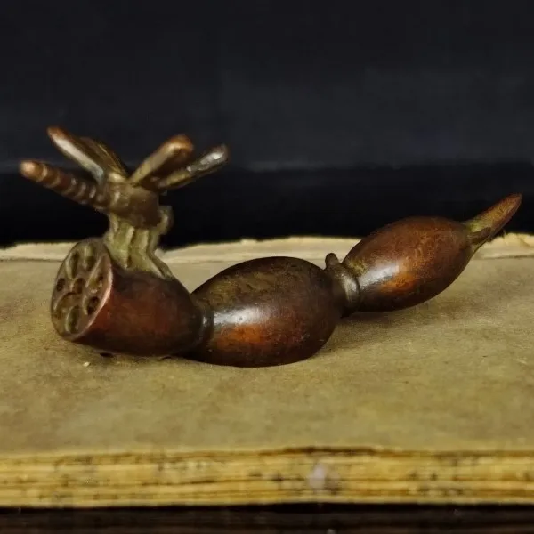 Bronze ware, lotus root, dragonfly insert, solid tea ceremony, tea table, home decoration, pen holder, pen holder, stationery
Bronze ware, lotus root, dragonfly insert, solid tea ceremony, tea table, home decoration, pen holder, pen holder, stationery
