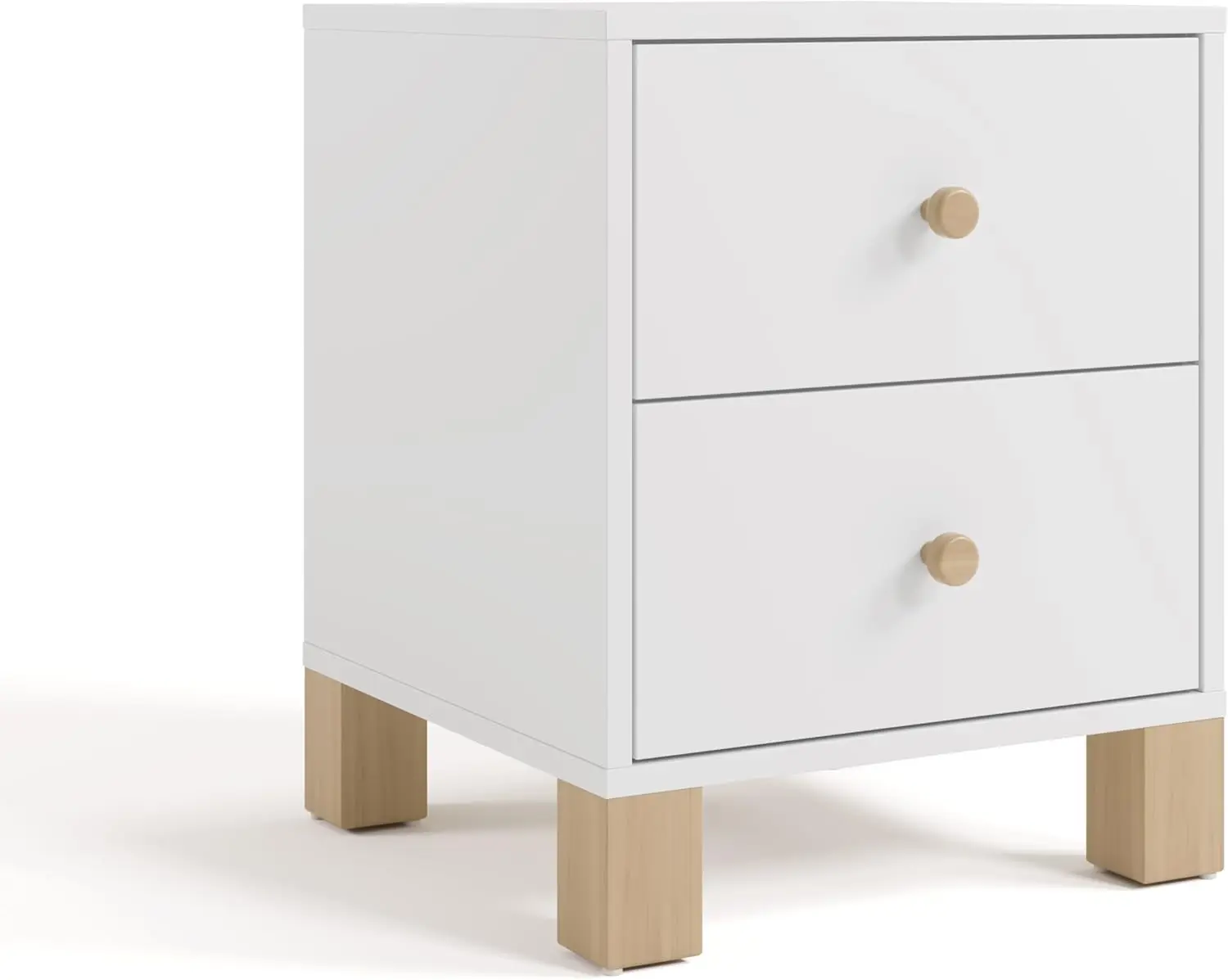 White Driftwood Kids Nightstand with 2 Drawers, GREENGUARD Gold Certified for Clean Air, Elegant Block Feet
White Driftwood Kids Nightstand with 2 Drawers, GREENGUARD Gold Certified for Clean Air, Elegant Block Feet