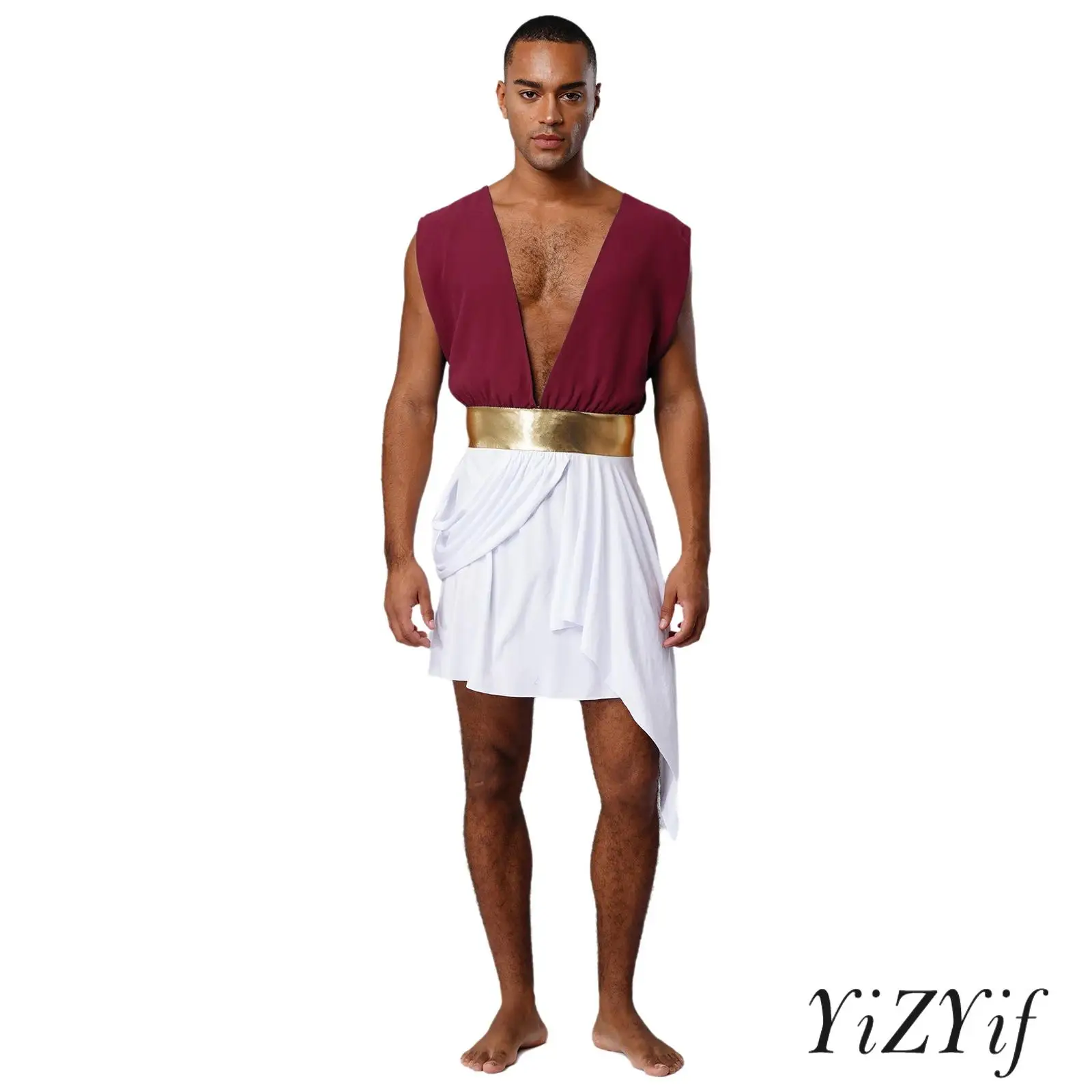 Majestic Arabian Royal Attire Mens Sleeveless V-Cut Jumpsuit Color Block Design Gold Sequins Trim Asymmetrical Cuffs Gala Wear
Majestic Arabian Royal Attire Mens Sleeveless V-Cut Jumpsuit Color Block Design Gold Sequins Trim Asymmetrical Cuffs Gala Wear