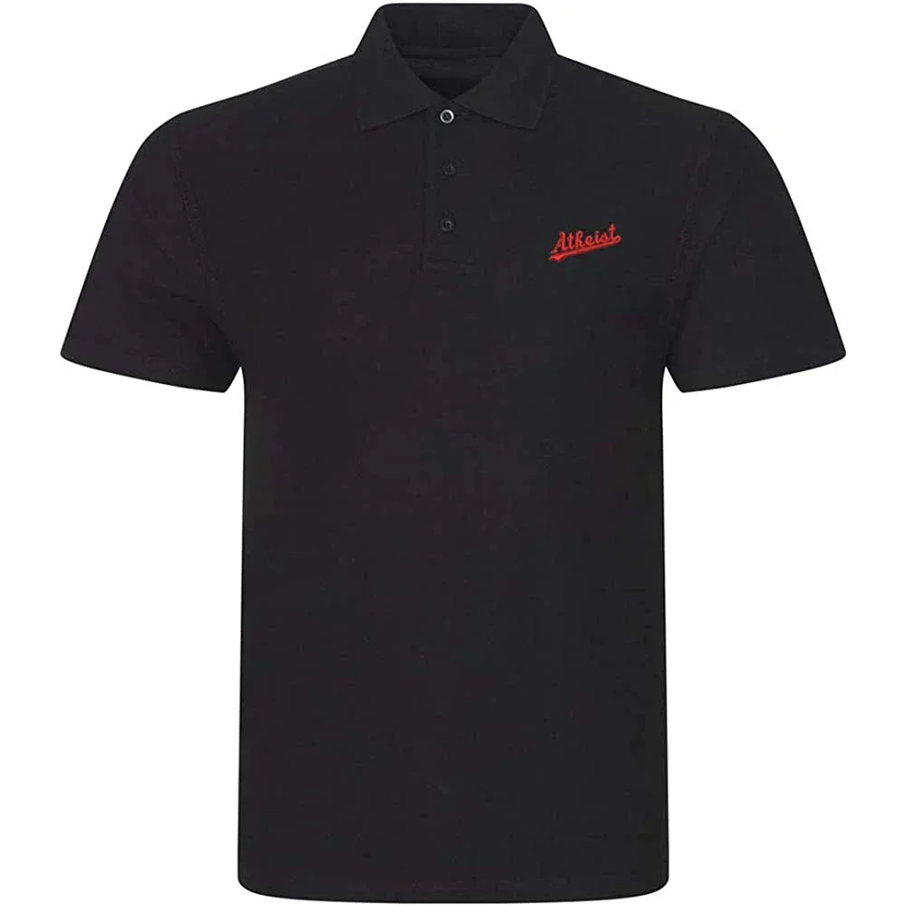 Lyprerazy Men's Polo Shirt Atheist Embroidered Short Sleeve Polo-Shirt Embroidery Casual Golf Shirt
Lyprerazy Men's Polo Shirt Atheist Embroidered Short Sleeve Polo-Shirt Embroidery Casual Golf Shirt