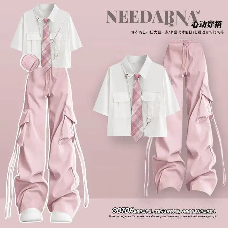 Summer New Dopamine Summer 2026 Short Sleeve Shirt College Work Pants Two Piece Set
Summer New Dopamine Summer 2026 Short Sleeve Shirt College Work Pants Two Piece Set