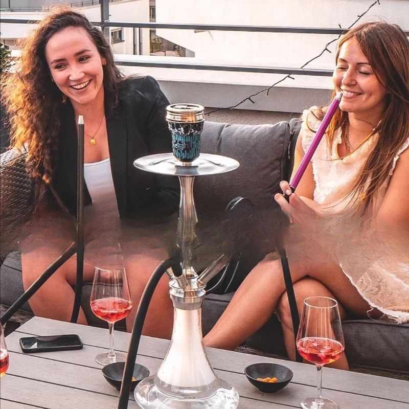 Four-pipe stainless steel hookah, high bar clubhouse
Four-pipe stainless steel hookah, high bar clubhouse