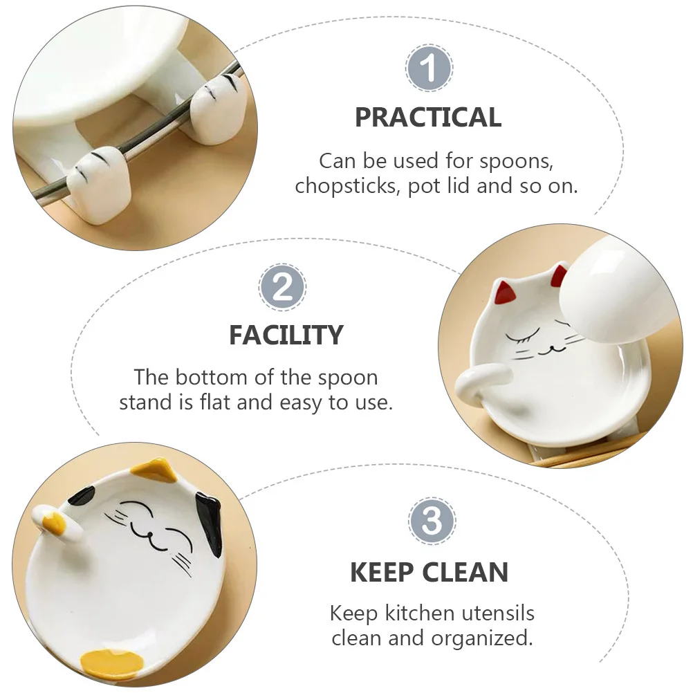 2Pcs Cartoon Ceramic Pot Cover Holder Spoon Chopstick Rack Kitchenware Organizer Kitchen Storage Rack Pot Lid Holder 
2Pcs Cartoon Ceramic Pot Cover Holder Spoon Chopstick Rack Kitchenware Organizer Kitchen Storage Rack Pot Lid Holder