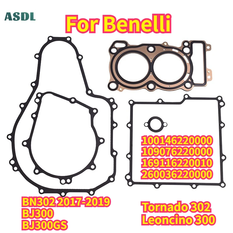 300cc Twin Motorcycle Engine Sealing Gasket Repair Parts For Benelli BN302 2017-2019 BJ300 BJ300GS Tornado 302 Leoncino 300
300cc Twin Motorcycle Engine Sealing Gasket Repair Parts For Benelli BN302 2017-2019 BJ300 BJ300GS Tornado 302 Leoncino 300