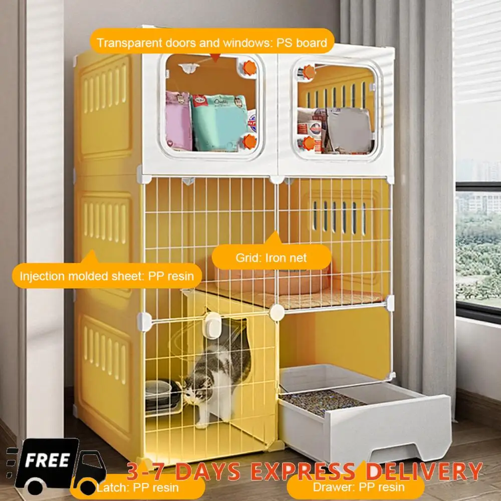 Indoor cat cage with Litter Box Cat Bed DIY Metal Wire Outdoor Large cat Villa Playpen Small Animal Dog Kennel cat enclosures
Indoor cat cage with Litter Box Cat Bed DIY Metal Wire Outdoor Large cat Villa Playpen Small Animal Dog Kennel cat enclosures