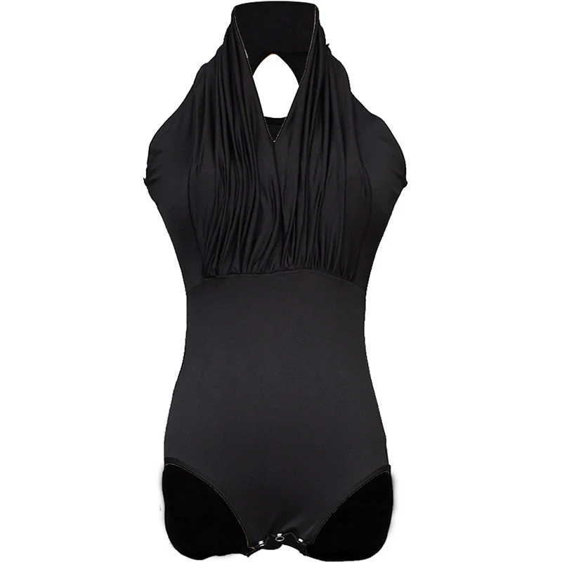 Latin dance bodysuit top turtleneck collar hang on neck ruffles collar top sleeveless suspender top crotch buttons slim style
Latin dance bodysuit top turtleneck collar hang on neck ruffles collar top sleeveless suspender top crotch buttons slim style