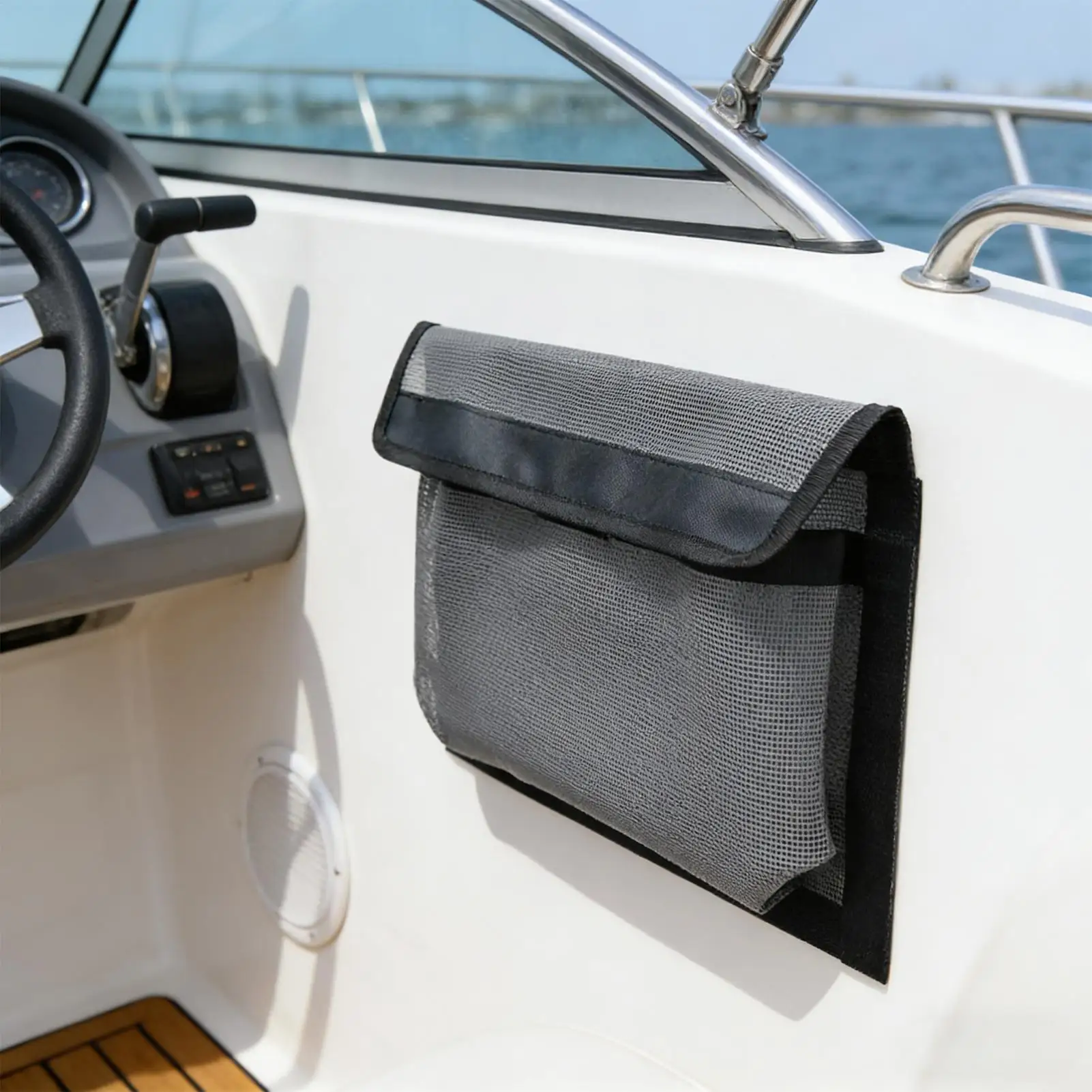 Boat Storage Bag Self Adhesive Backing Organization Easy to Install and Remove Lightweight Marine Organizer Holder Mesh Bag
Boat Storage Bag Self Adhesive Backing Organization Easy to Install and Remove Lightweight Marine Organizer Holder Mesh Bag