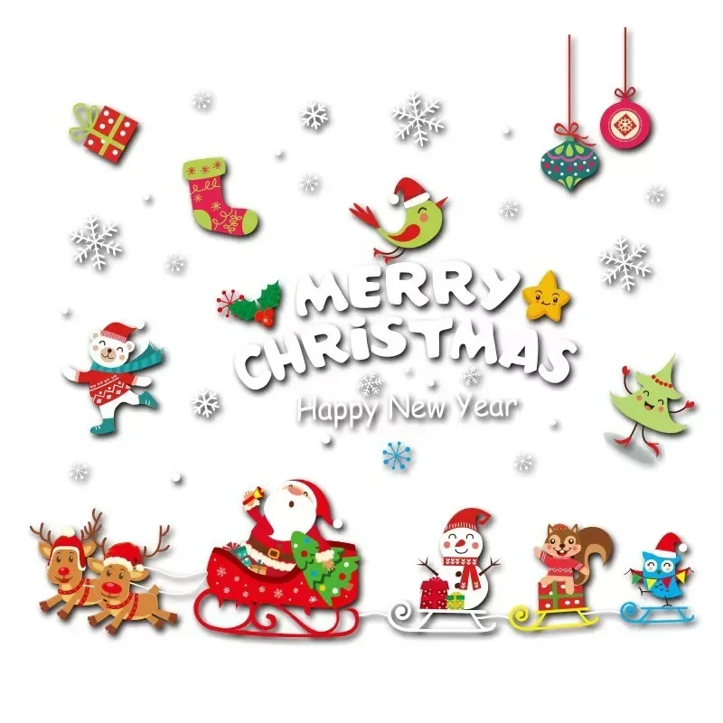 Christmas Decorations Static Stickers Holiday Window Display Scenes Atmosphere Decoration Window Cartoon Colored Sticker
Christmas Decorations Static Stickers Holiday Window Display Scenes Atmosphere Decoration Window Cartoon Colored Sticker