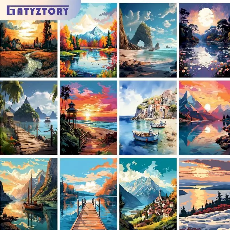 GATYZTORY Frameless Landscape DIY Painting By Numbers Painting Calligraphy Modern Wall Art Canvas Painting For Home Decor 40X50
GATYZTORY Frameless Landscape DIY Painting By Numbers Painting Calligraphy Modern Wall Art Canvas Painting For Home Decor 40X50