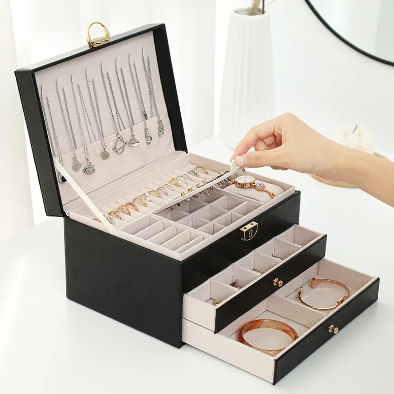 High-end Pe Jewelry Packaging Box Storage Box Earrings Jewelry Box Large Capacity Multi-layer Drawer Type Jewelry Box
High-end Pe Jewelry Packaging Box Storage Box Earrings Jewelry Box Large Capacity Multi-layer Drawer Type Jewelry Box