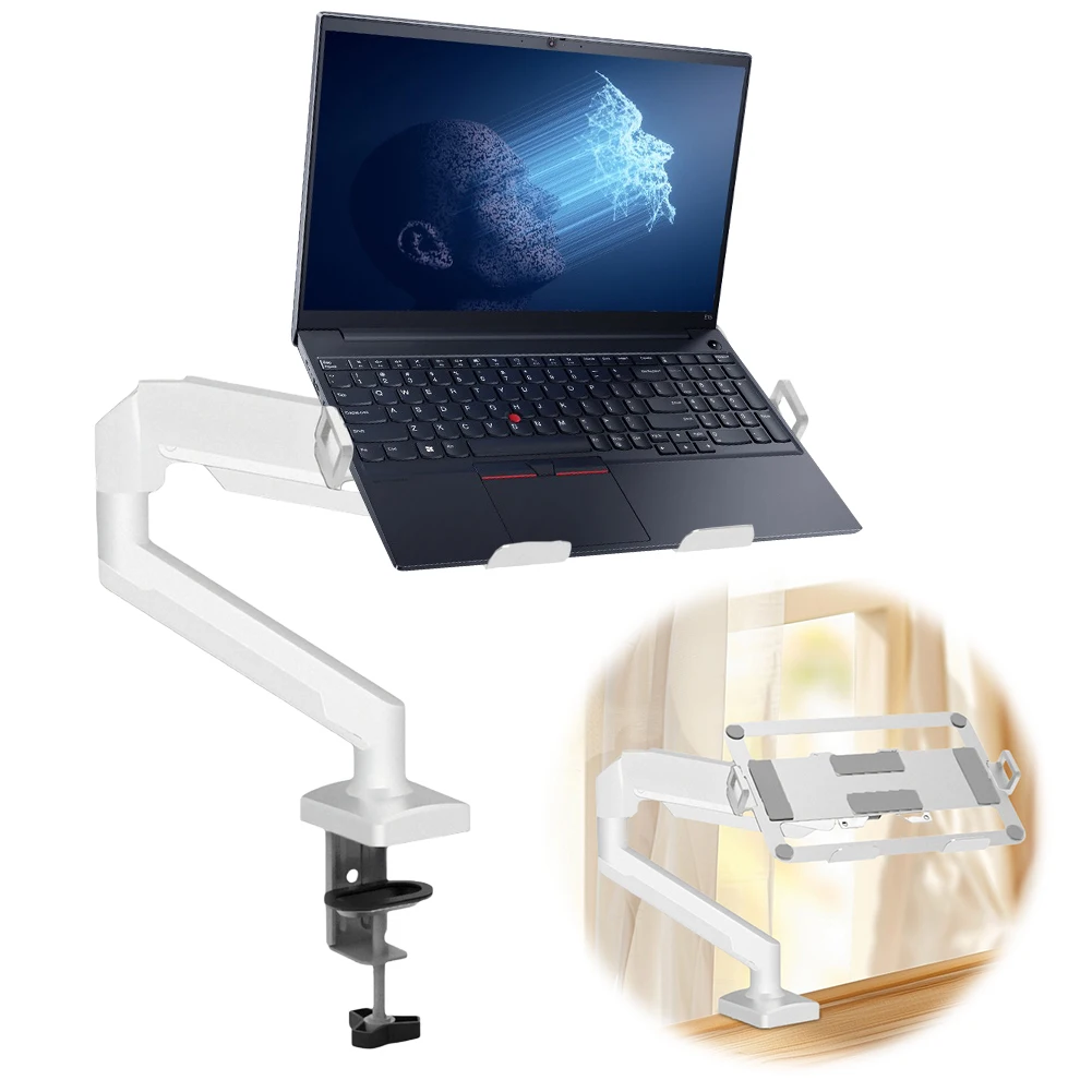 Laptop Mount Fully Adjustable Single Laptop Notebook Desk Mount Stand Holds 2-9kg Clamp-on Grommet Mounting Fits Up To 17.3 Inch
Laptop Mount Fully Adjustable Single Laptop Notebook Desk Mount Stand Holds 2-9kg Clamp-on Grommet Mounting Fits Up To 17.3 Inch