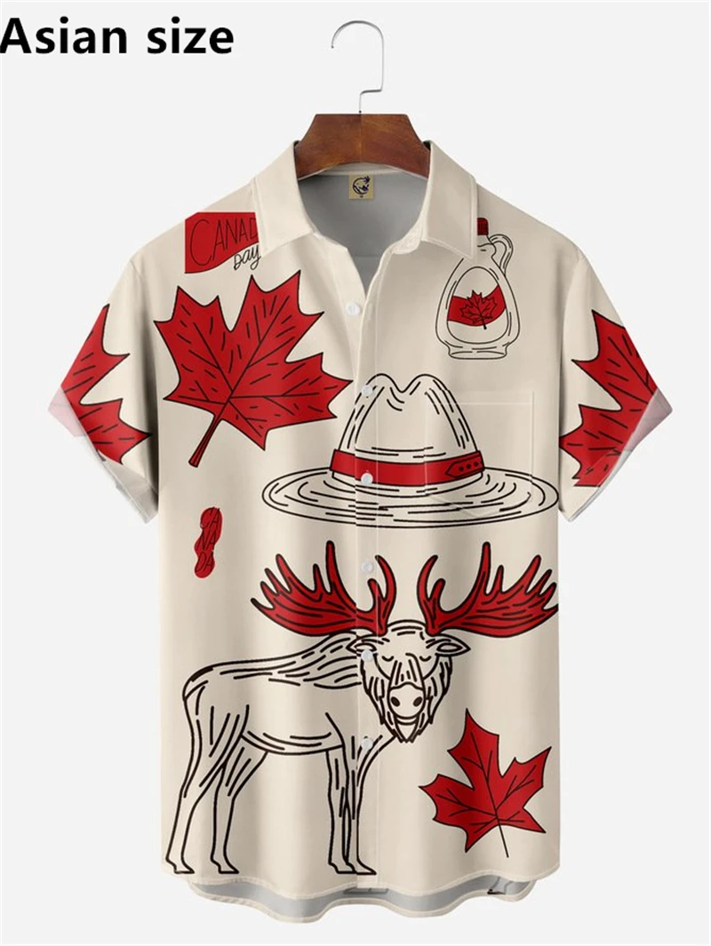 Canada Day Shirts For Men Women Clothes Fashion Summer Maple Canada Flag Pattern 3D Printed Unisex Blouses Oversized Streetwear
Canada Day Shirts For Men Women Clothes Fashion Summer Maple Canada Flag Pattern 3D Printed Unisex Blouses Oversized Streetwear