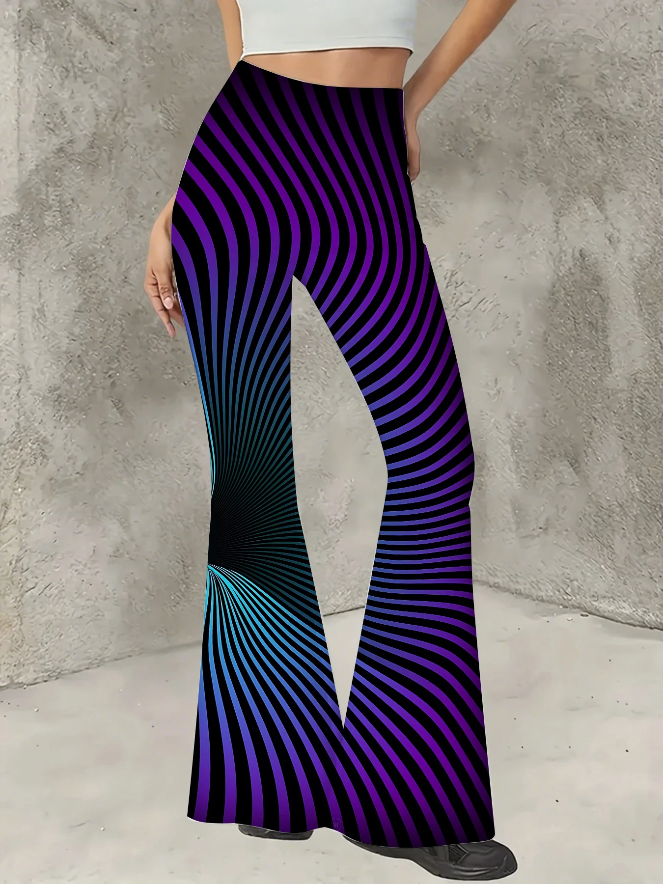 Women's Striped Print Flare Pants Loose Fit Knit Wide Leg Bell Bottom Trousers
Women's Striped Print Flare Pants Loose Fit Knit Wide Leg Bell Bottom Trousers