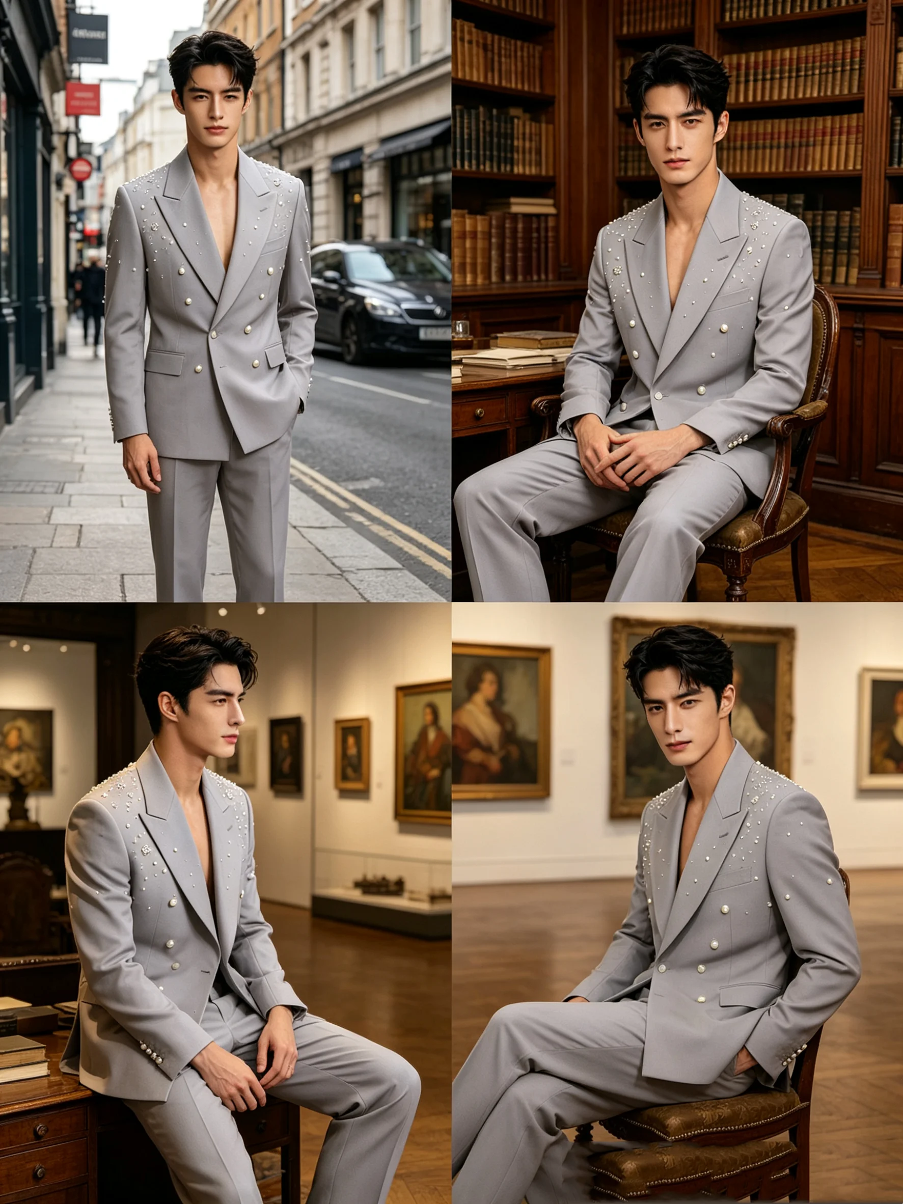 Luxury Pearls Grey Men Suit Set 2 Pcs Blazer+Pants Trousers Groom Wedding Tuxedos Formal Office Business Jacket Coat Customized
Luxury Pearls Grey Men Suit Set 2 Pcs Blazer+Pants Trousers Groom Wedding Tuxedos Formal Office Business Jacket Coat Customized