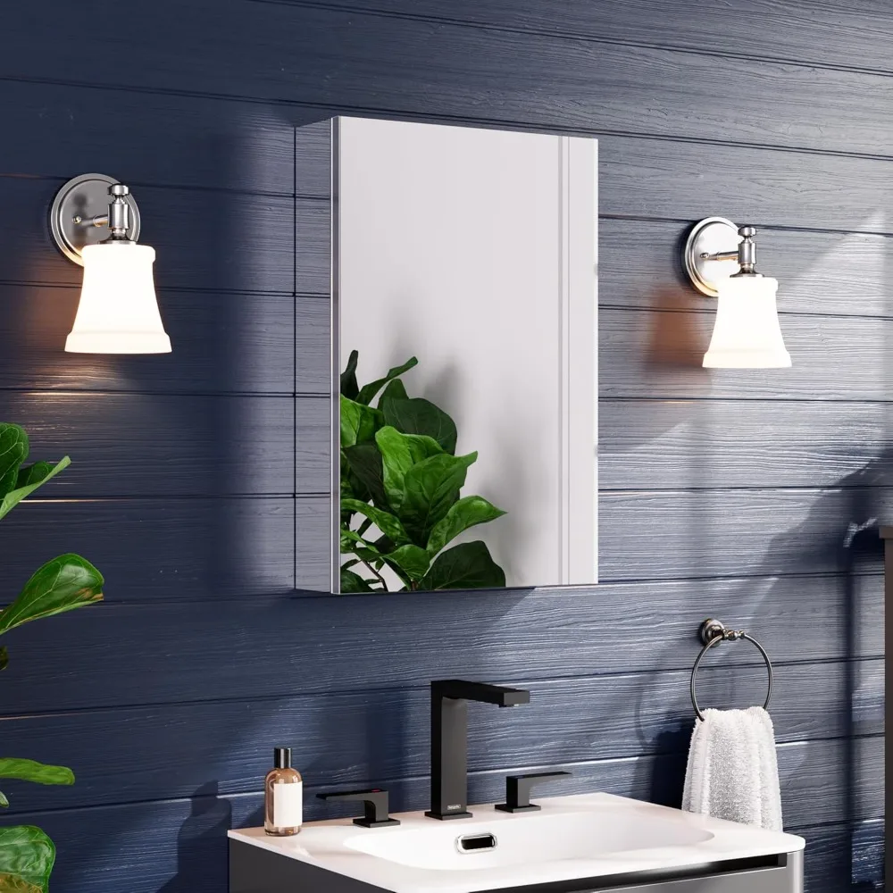 16 x 24 Bathroom Medicine Cabinet with Mirror, Recessed Cabinets with Adjustable Shelves, Soft-Closing
16 x 24 Bathroom Medicine Cabinet with Mirror, Recessed Cabinets with Adjustable Shelves, Soft-Closing