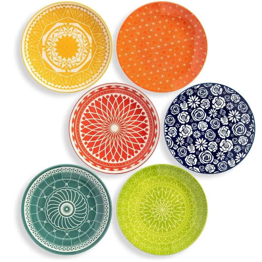 Salad Plates Small Plate for Serving Appetizer, Lunch, Sandwich Microwavable Decorative Cute Colorful Porcelain Boho Dish Set f
Salad Plates Small Plate for Serving Appetizer, Lunch, Sandwich Microwavable Decorative Cute Colorful Porcelain Boho Dish Set f