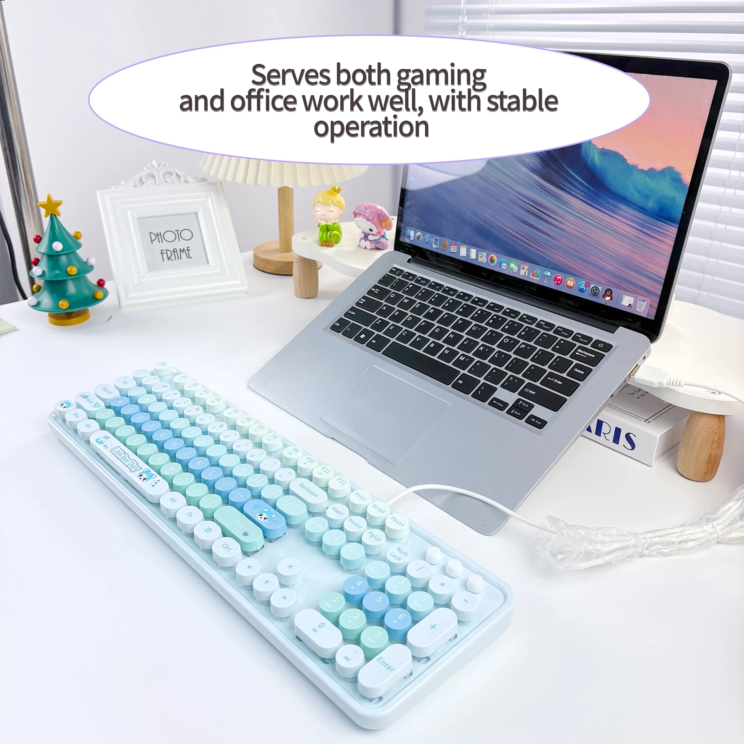 MOFii Wired Connection Cute Bear Ergonomic Easy Connection Sweet Wired Keyboard
MOFii Wired Connection Cute Bear Ergonomic Easy Connection Sweet Wired Keyboard