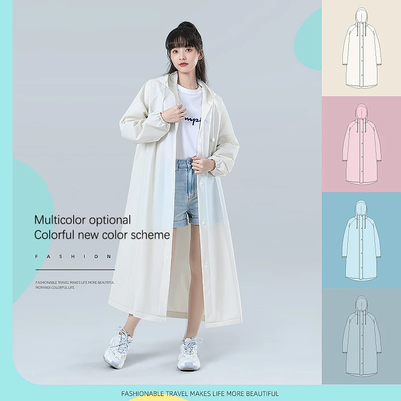 EVA Women Raincoat Waterproof Outdoor One Piece Thickened Windbreaker Adult Raincoat Camping Reusable Poncho Rainwear
EVA Women Raincoat Waterproof Outdoor One Piece Thickened Windbreaker Adult Raincoat Camping Reusable Poncho Rainwear