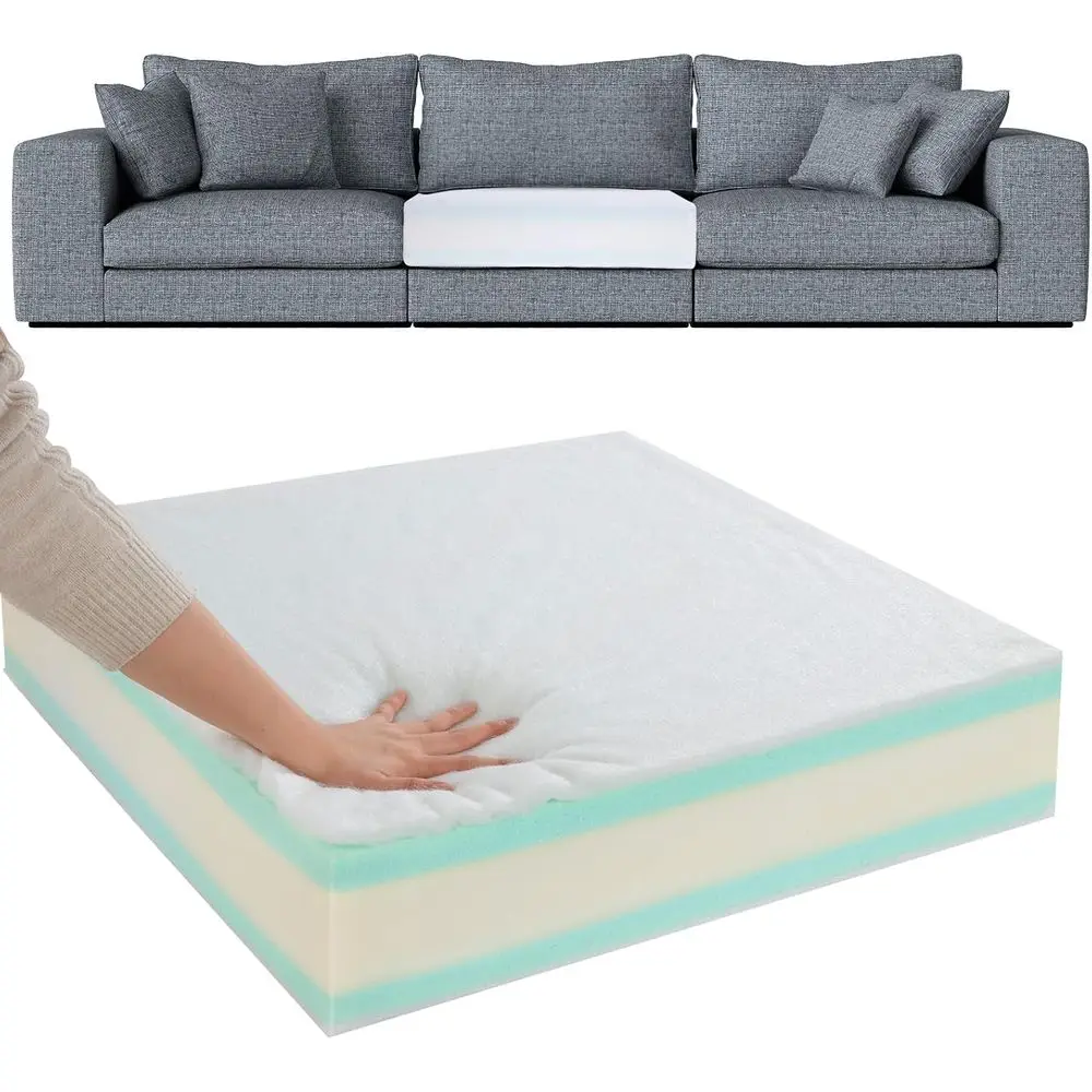Memory Foam Couch Cushion Replacement, High Density Upholstery Foam with Polyester Batting, Sofa Cushion Inserts with Dacron Fib
Memory Foam Couch Cushion Replacement, High Density Upholstery Foam with Polyester Batting, Sofa Cushion Inserts with Dacron Fib