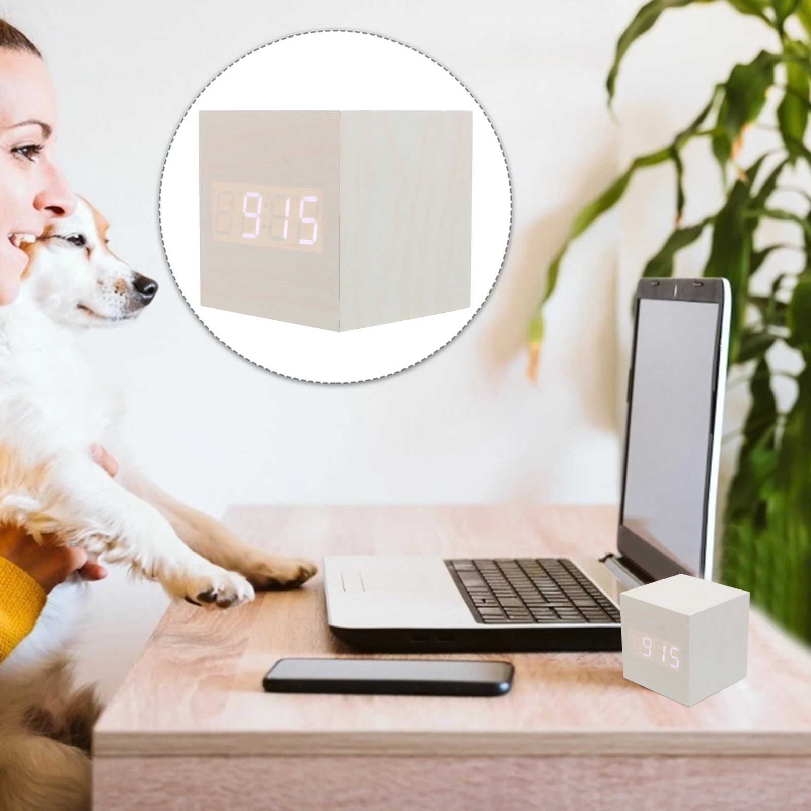 Wooden Electronic Alarm Clock Digital Desk Clocks Vintage Shine Mini for Multi-functional Pvc Veneer Child Cube
Wooden Electronic Alarm Clock Digital Desk Clocks Vintage Shine Mini for Multi-functional Pvc Veneer Child Cube