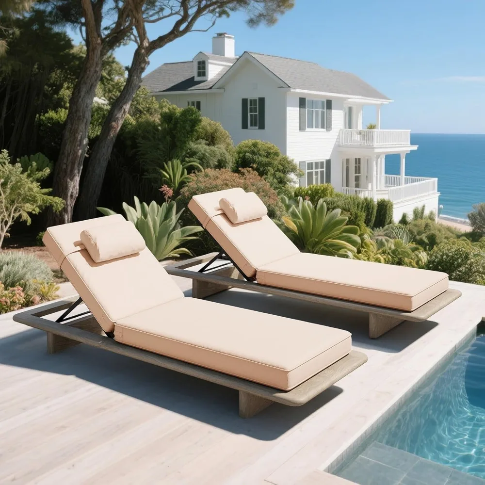 Patio Lounge Chair Cushions Set of 2, 72.2 x 22 x 3.1 Inch, Waterproof Outdoor Cushion Covers, Thick Pool Lounge Cushions
Patio Lounge Chair Cushions Set of 2, 72.2 x 22 x 3.1 Inch, Waterproof Outdoor Cushion Covers, Thick Pool Lounge Cushions