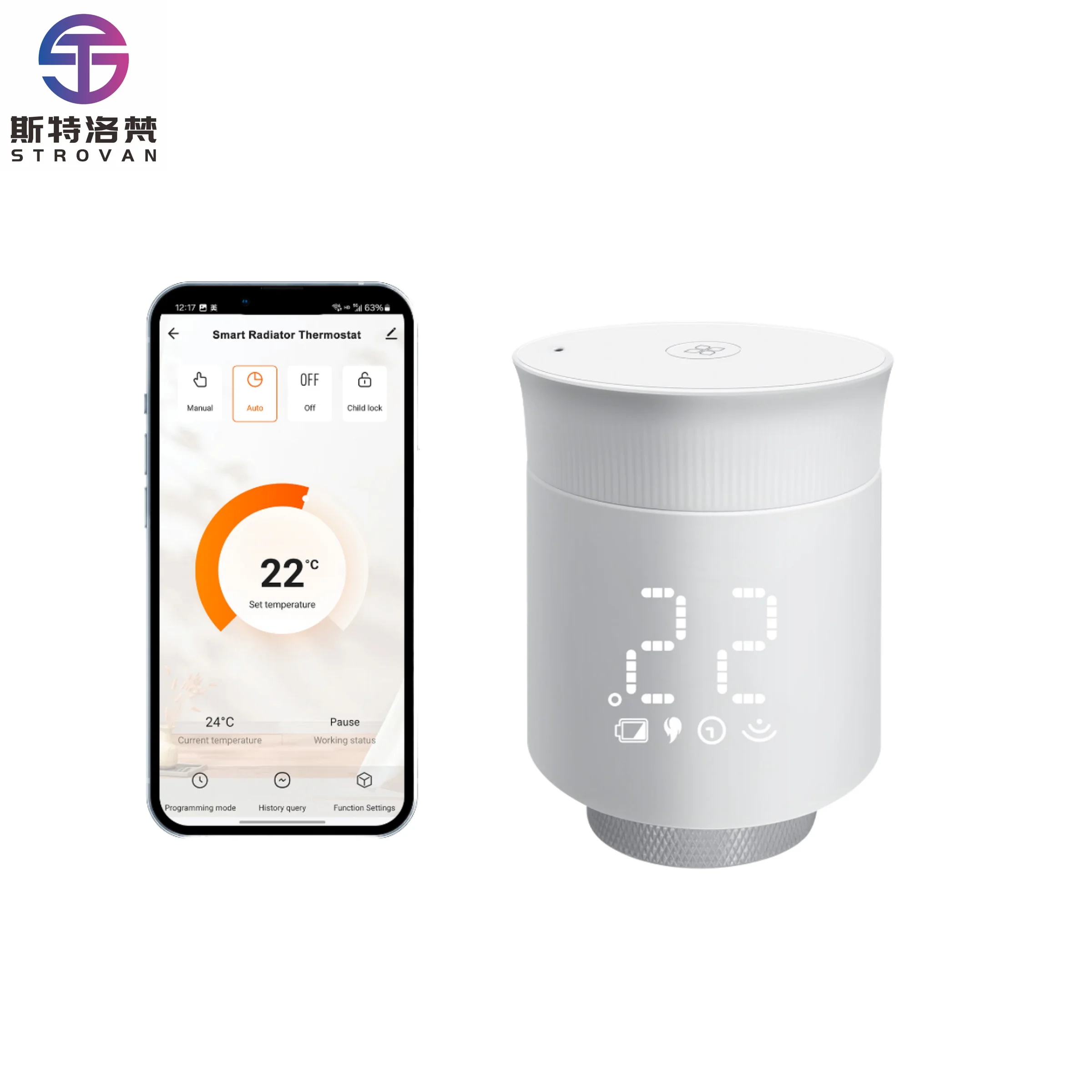 Smart Programmable Radiator ZigBee Thermostatic Radiator Valve Battery Power Home Hotel Use Smart Thermostat Valve