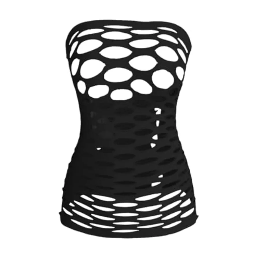 OYOANGLE Womens Strapless Fishnet Lingerie Sleepwear Mesh See Through Babydoll Mini Dress Tube Chemise Bodysuit
OYOANGLE Womens Strapless Fishnet Lingerie Sleepwear Mesh See Through Babydoll Mini Dress Tube Chemise Bodysuit