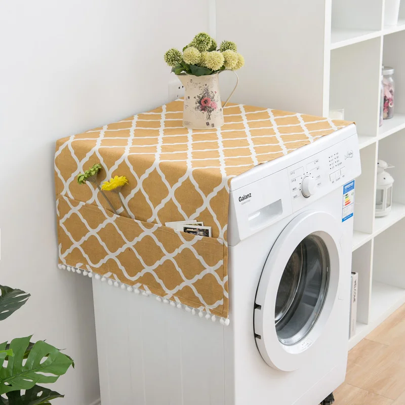 Vintage Nostalgic Yellow Geometric Refrigerator Cover Cloth Single Door Refrigerator Dust Cover Drum Washing Cov
Vintage Nostalgic Yellow Geometric Refrigerator Cover Cloth Single Door Refrigerator Dust Cover Drum Washing Cov