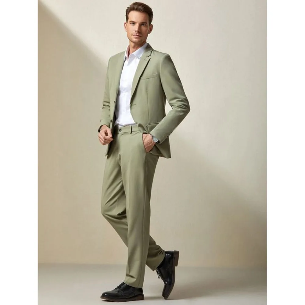 Elegant Green Suits for Men Single Breasted 2 Pieces Jacket Pants Male Clothing Slim Fit Banquet Business Party Blazers Sets
Elegant Green Suits for Men Single Breasted 2 Pieces Jacket Pants Male Clothing Slim Fit Banquet Business Party Blazers Sets
