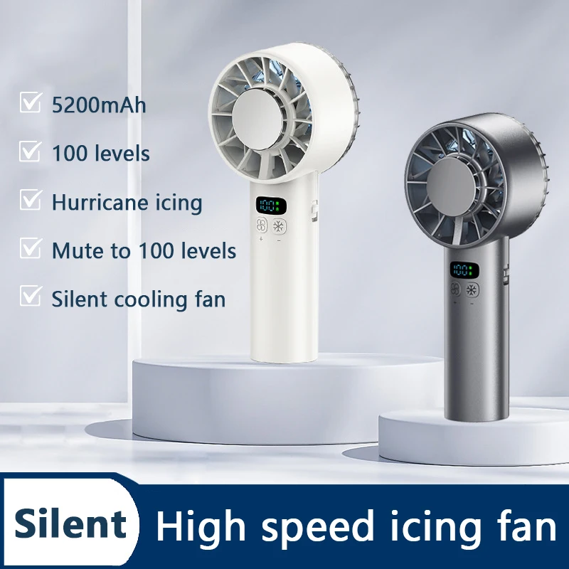 Outdoor Portable Mini Fan Handheld Fan with LED Display Semiconductor Refrigeration 100 Wind Speeds USB Rechargeable Battery Fan
Outdoor Portable Mini Fan Handheld Fan with LED Display Semiconductor Refrigeration 100 Wind Speeds USB Rechargeable Battery Fan